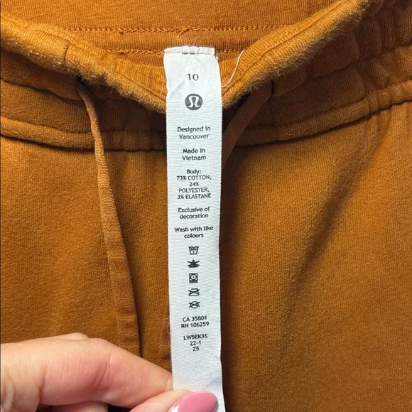 Lululemon Loungeful Straight Leg Pant Sweatpants size 10 butternut brown - Picture 3 of 8